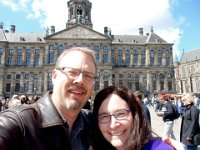 Kevin and Anna in Dam square in front of the Royal Palace : Kevin Stenson, Anna Stenson