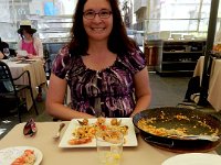 Anna enjoying paella at Can Majo : Anna Stenson