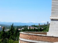 View of snow capped mountains from Royal Palace of Madrid