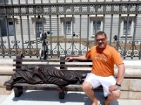 Craig with the homeless outside Almudena Cathedral : Craig Stenson