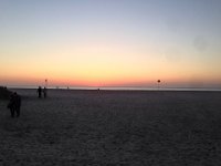 Sunset at Deauville beach