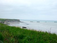 Remnants of WW2 Arromanches temporary artificial harbor