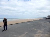 Our guide Major General Graham Hollands on Omaha beach