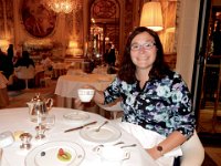 Anna at breakfast at Le Meurice : Anna Stenson