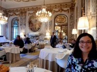 Anna at breakfast at Le Meurice : Anna Stenson