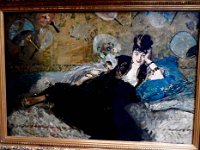 Woman with Fans by Manet in Musee d'Orsay  Portrait of Nina de Callias aka Marie-Anne Gaillard ak Nina de Villard