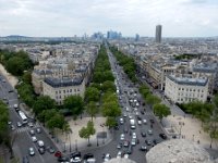 View toward business district from top of Arc de Triomphe