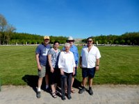 The family in front of Apollo fountain and Versailles palace : Kevin Stenson, Anna Stenson, Gary Stenson, Rita Stenson, Craig Stenson