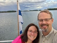 Anna and Kevin on dinner cruise in Helsinki : Kevin Stenson, Anna Stenson