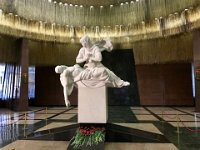 Grieving Mother, Hall of Remembrance and Sorrow  Great Patriotic War Museum. Glass beads represent tear drops