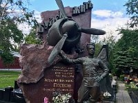 Vitaly Ivanovich Popkov in Novodevichy Cemetery  Popkov was a Soviet fighter pilot in WWII credited with 41 victories and a two-time Hero of the Soviet Union.