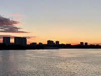 Sunset from boat in Moscow