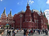 Anna in front of State Historical Museum, Moscow  Built in 1883 : Anna Stenson