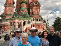 Stenson family at St. Basil's Cathedral, Moscow : Kevin Stenson, Anna Stenson, Gary Stenson, Rita Stenson, Craig Stenson