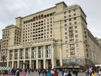 Four Seasons Hotel, Moscow  Architect submitted two designs to Stalin.  They both came back approved so they built both, resulting in different styles on left and right.