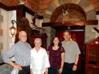 Stenson family at interesting restaurant : Kevin Stenson, Anna Stenson, Gary Stenson, Rita Stenson