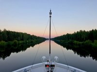 Sunset on canal  On board Viking Akun